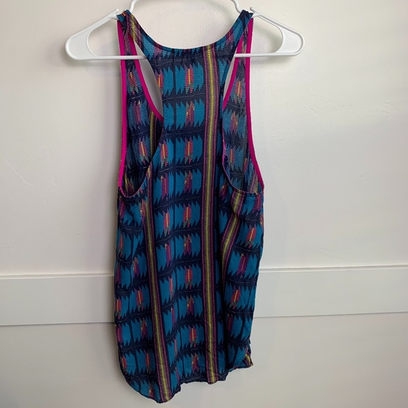 American Eagle Blue Patterned Tank Top - Picture 2 of 4